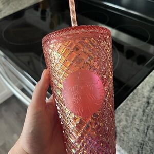 Starbucks Iridescent Pink Tumbler with Straw